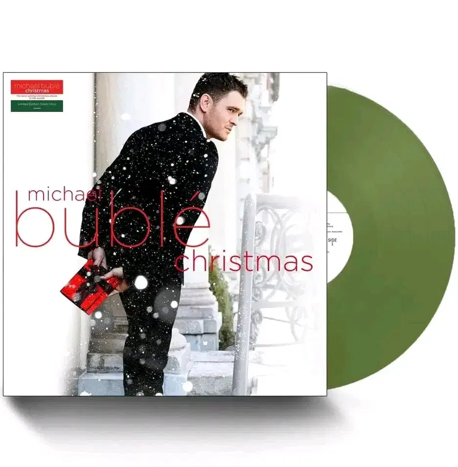 마이클 부블레 Christmas 포레스트 투명 그린 컬러반 LP 미개봉